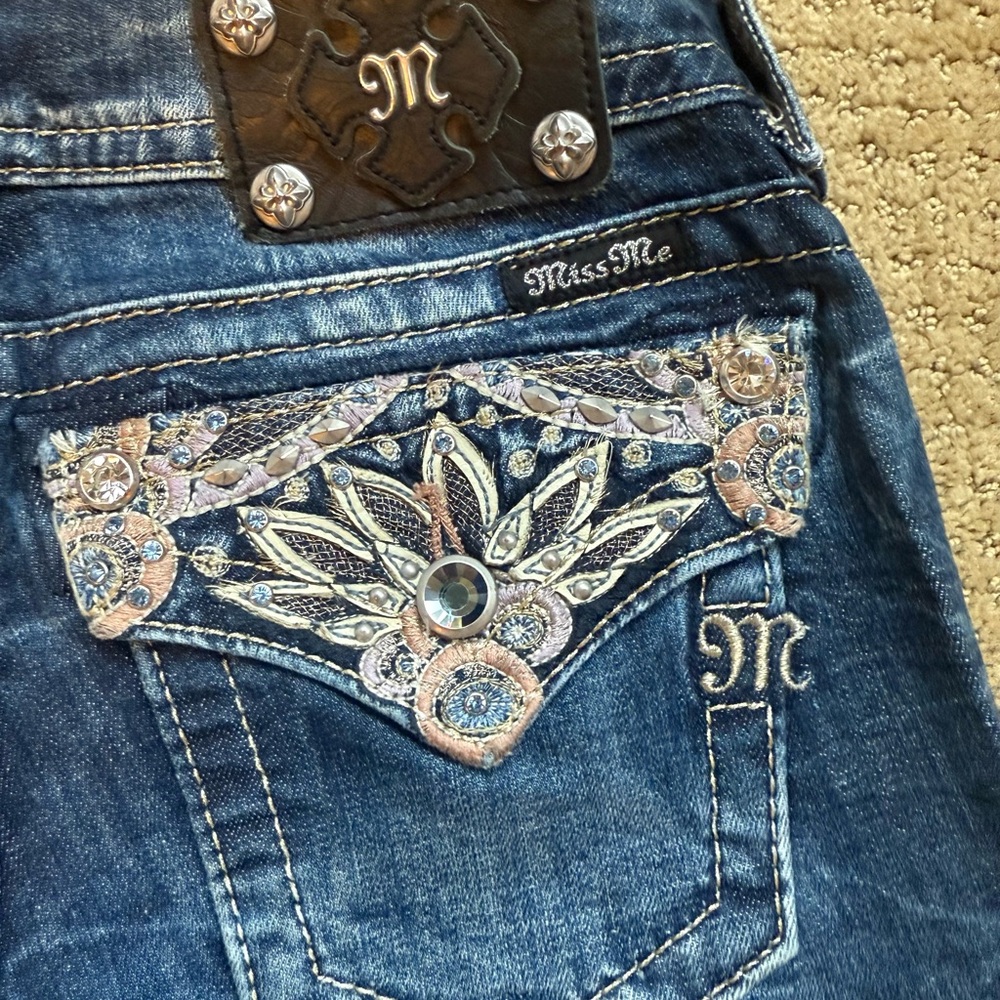 Miss Me Women's Blue Embellished Jeans
